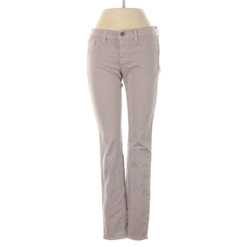 J Brand 27 The Skinny mid rise grey taupe cotton‎ blend jeans